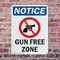 Signmission Gun Free Zone OSHA Notice Sign, Plastic, 7in W x 10in L, 2PK OS-2PACK-NS-P-710-V-13178 - alternate 2